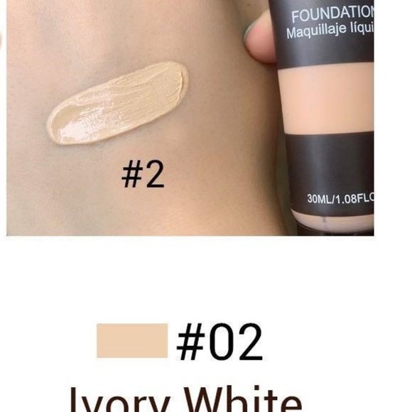 Saniye Makeup Liquid Foundation Full Coverage Long Lasting Natural Matte 02 - Picture 2 of 2